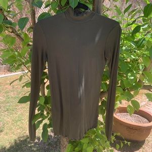 Olive green mock neck